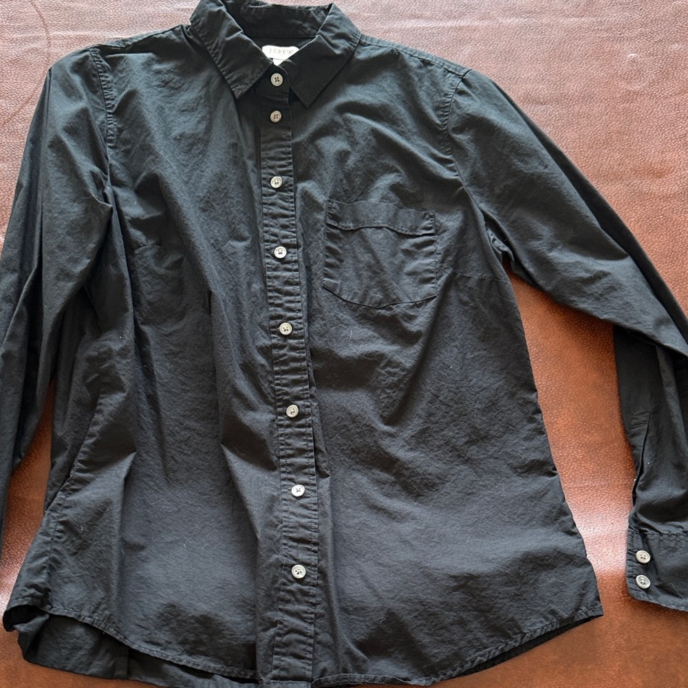 J. Crew Black Button-Up Shirt